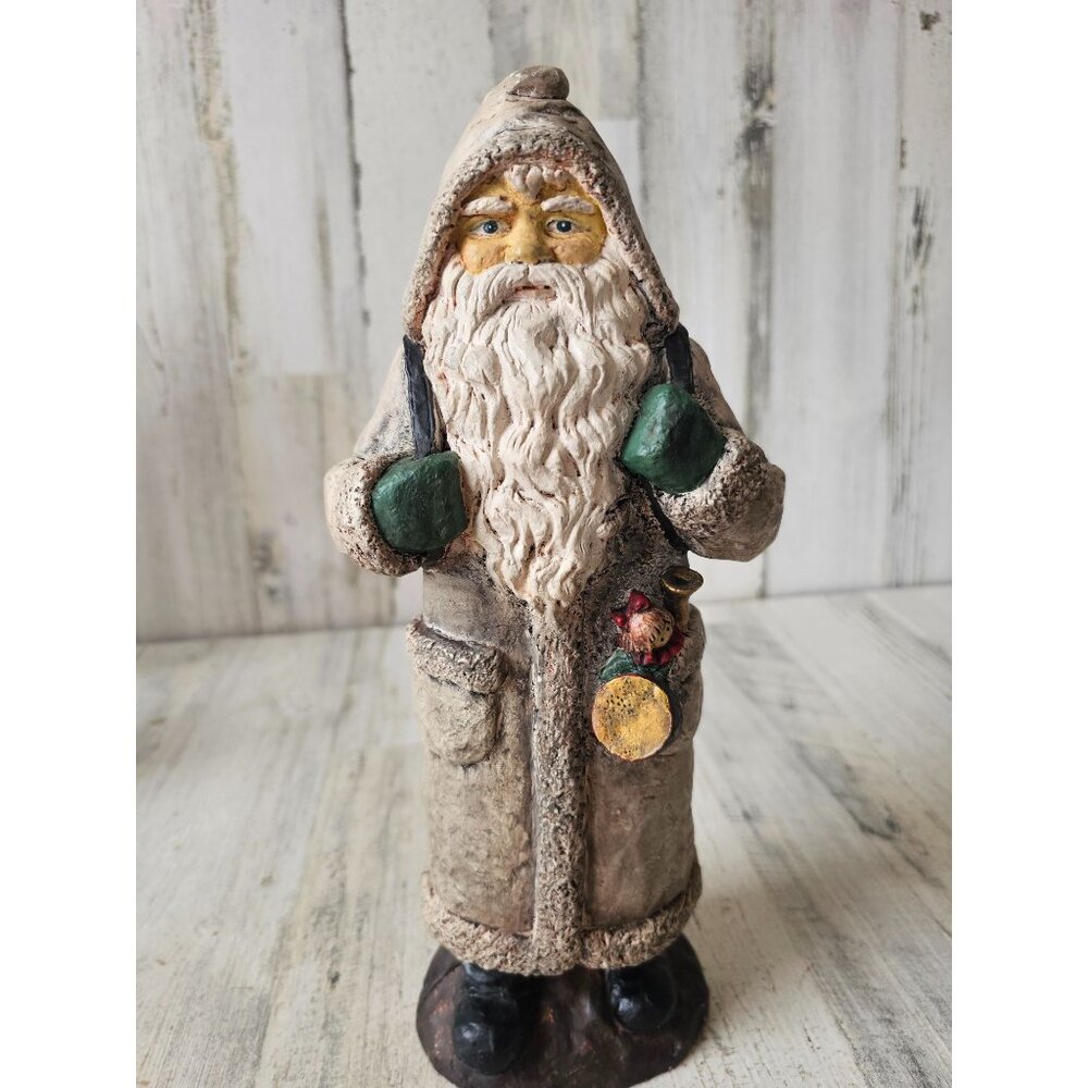 Russ berrie Santa large 12"‎ shabby chic plaster Father xmas decor
